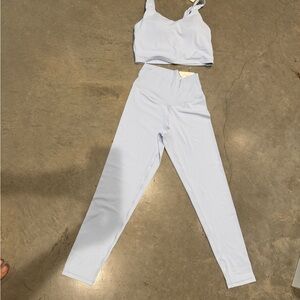 Light Blue Active Set - High Waist Leggings & Matching Crop Tank